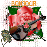 Gif animé bonjour violon